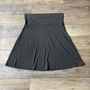 Old Navy Circle Skirt Sz XL Gray Fold Over Jersey Knit Lounge Comfy Stretch Y2K